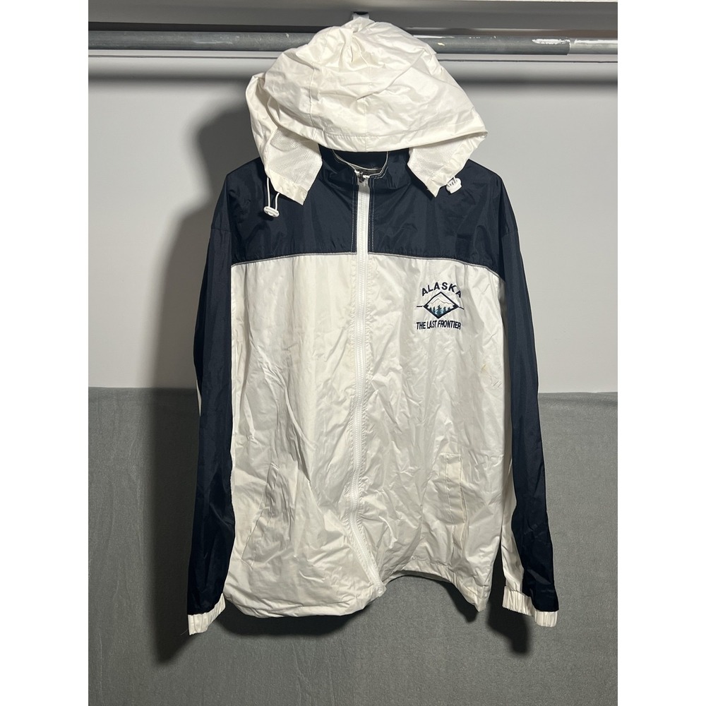 DIMCO Apparel Alaska The Last Frontier Windbreaker Jacket Unisex‎ XL STAINS